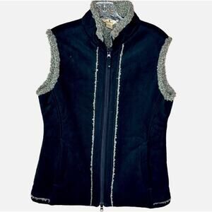 Woolrich Women’s Faux Suede Fleece Lined Vest - BLACK